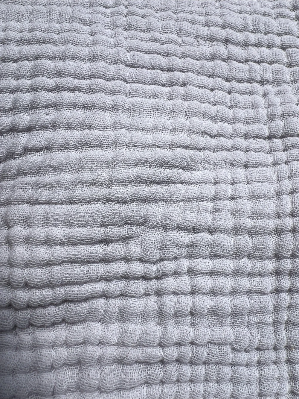 West Elm Light Gray Cotton Organic Muslin Throw Blanket